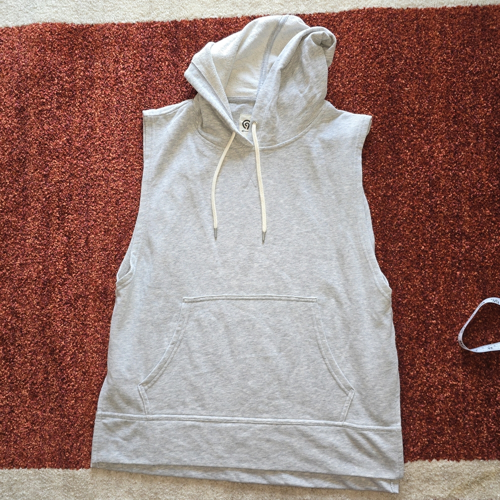 Champion Light Gray Sleeveless Hoodie